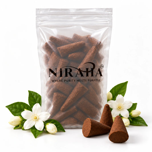 Niraha Jasmine Dhoop Bati – 30 Dhoop Cones Value Pack