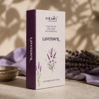 Lavender Incense Sticks - 40 Sticks Pack