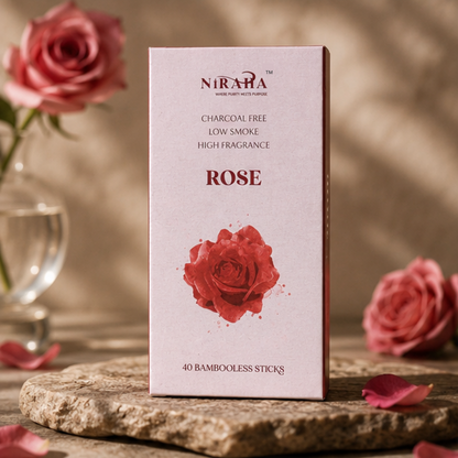 Rose Incense Sticks - 40 Sticks Pack