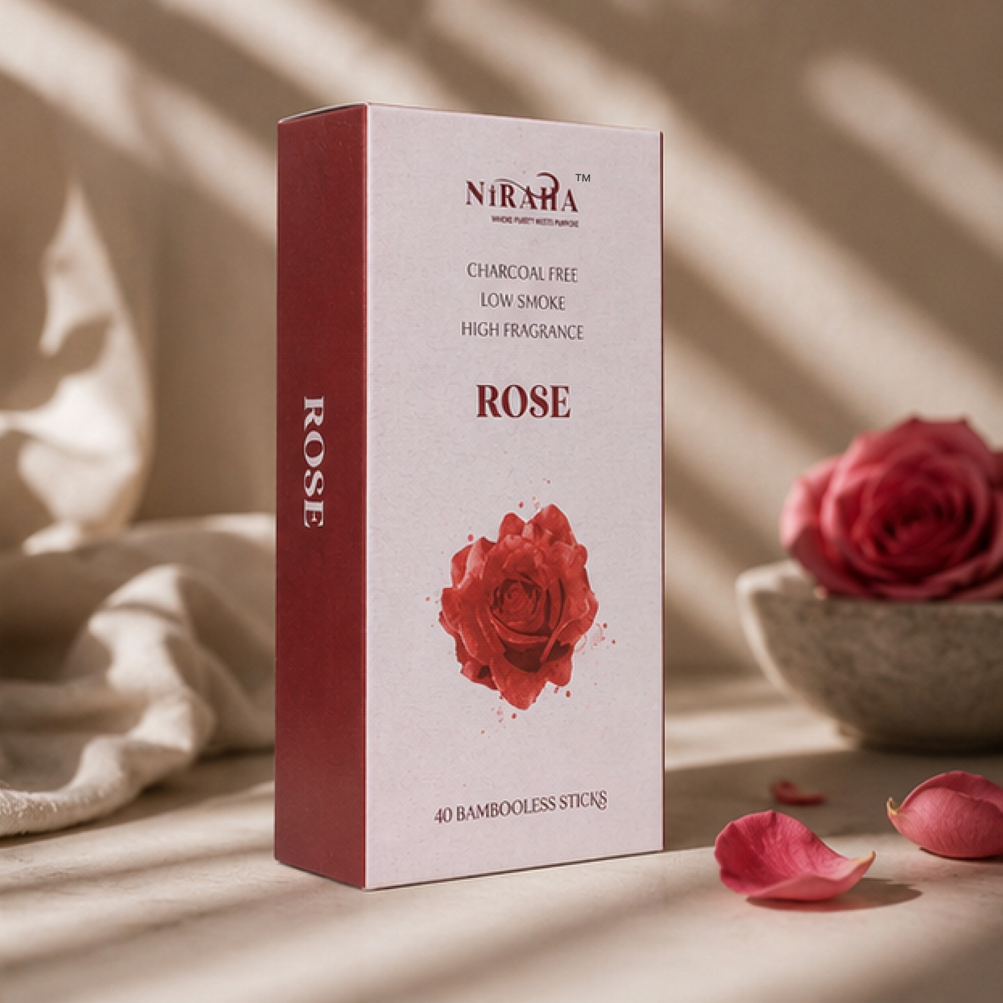 Rose Incense Sticks - 40 Sticks Pack
