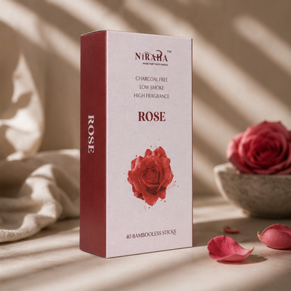 Rose Incense Sticks - 40 Sticks Pack