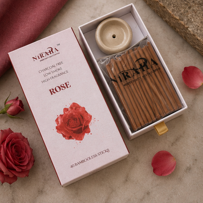 Rose Incense Sticks - 40 Sticks Pack