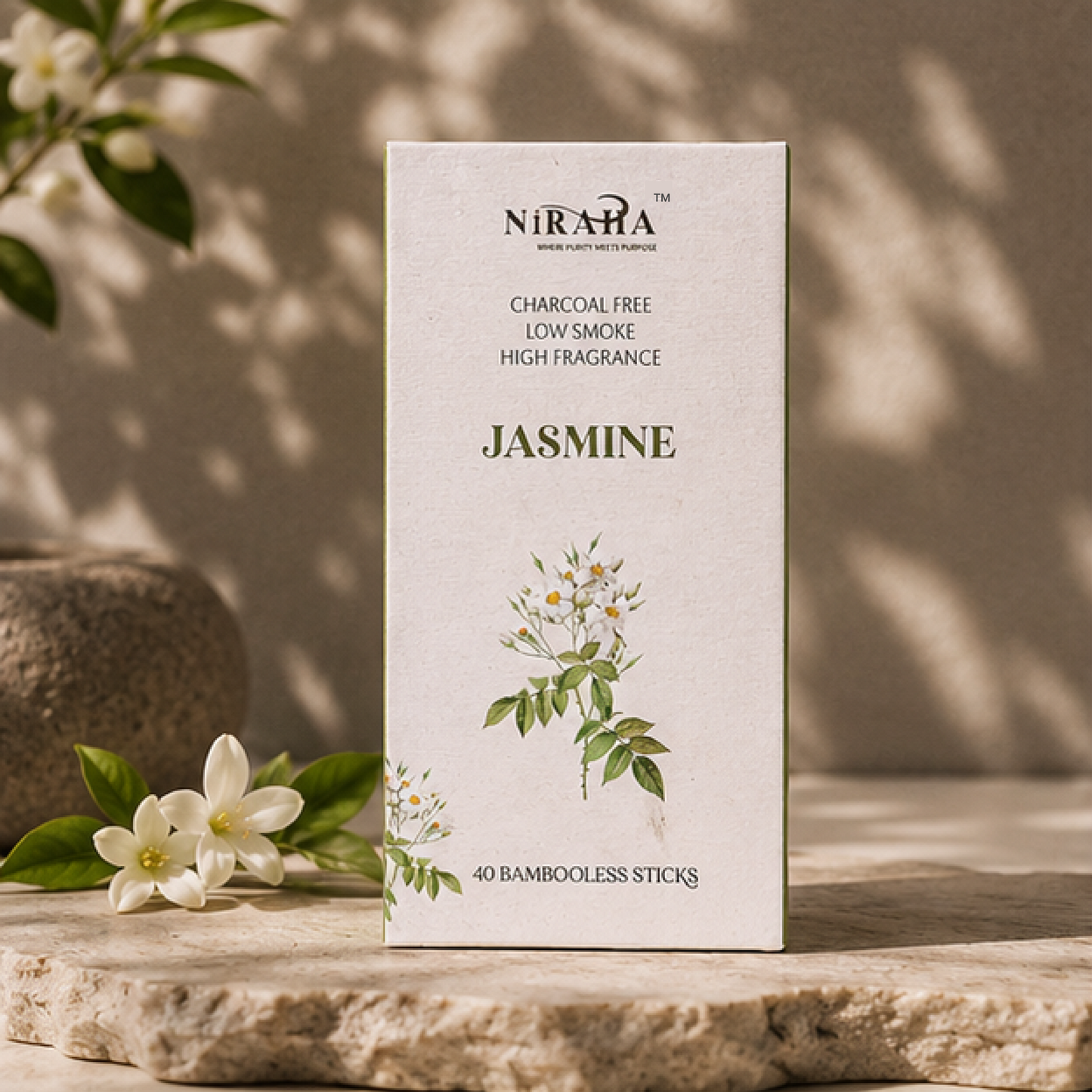 Jasmine Incense Sticks - 40 Sticks Pack