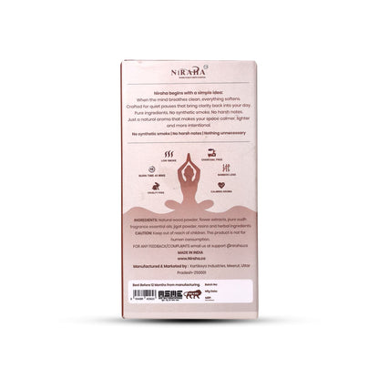 Niraha Oudh Incense Sticks Charcoal Free Low Smoke 40 Sticks