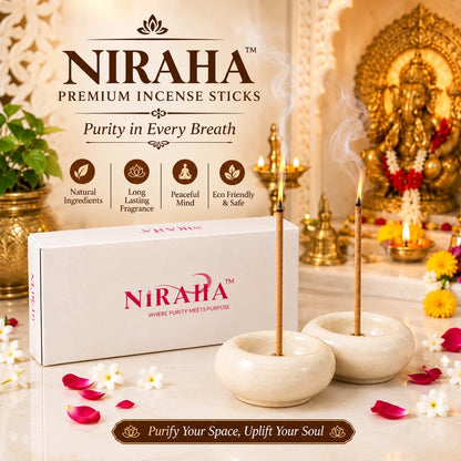 Niraha Premium Ceramic Dhoop Stand (Set of 2)