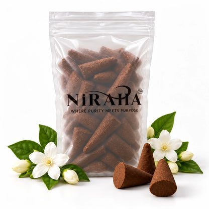 Niraha Jasmine Dhoop Bati – 30 Dhoop Cones Value Pack