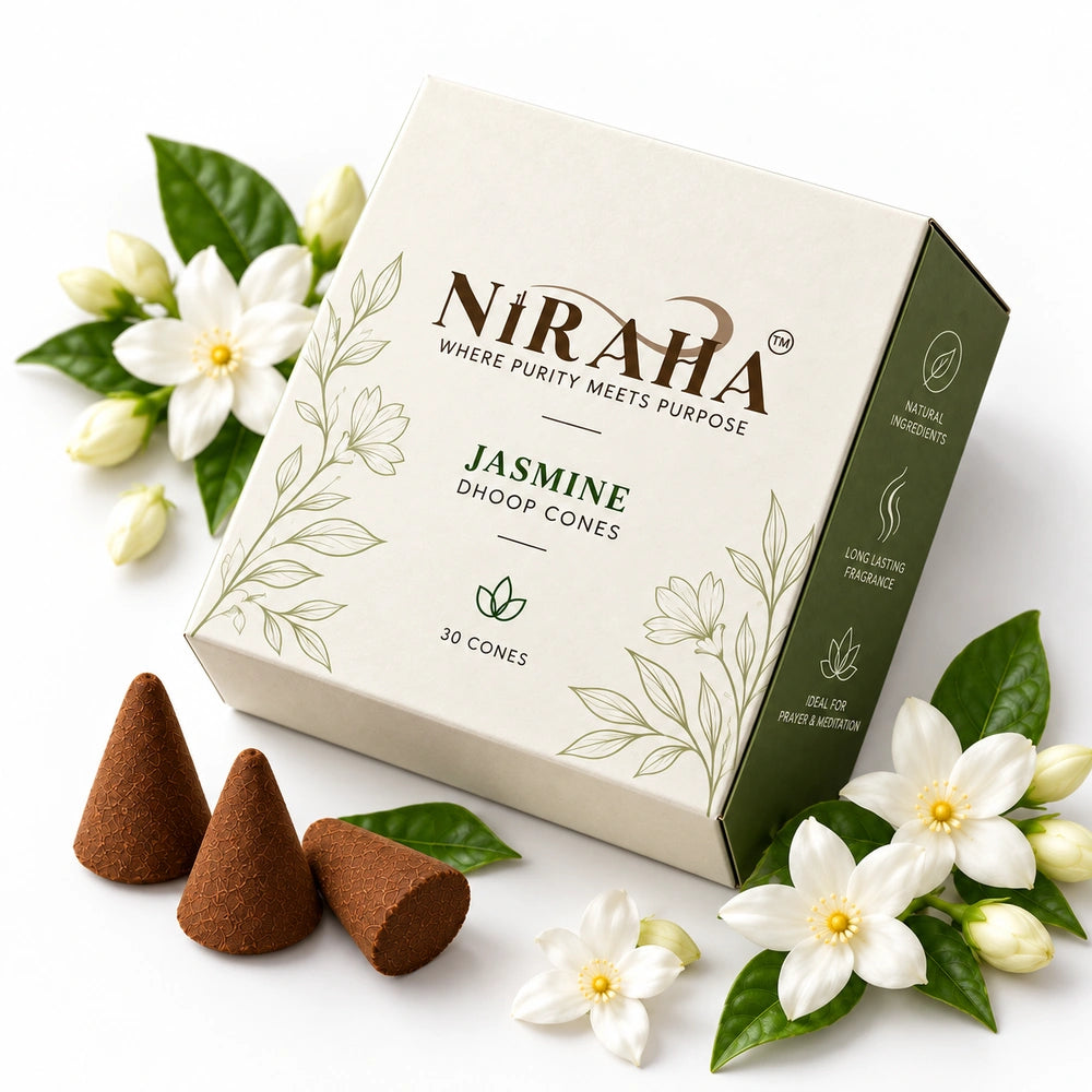 Niraha Jasmine Dhoop Bati – 30 Dhoop Cones Value Pack