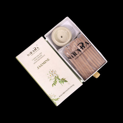 Niraha Jasmine Incense Sticks Charcoal Free Low Smoke 40 Sticks