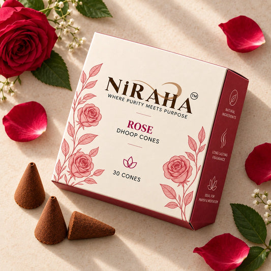 Niraha Rose Dhoop Bati – 30 Cones Value Pack