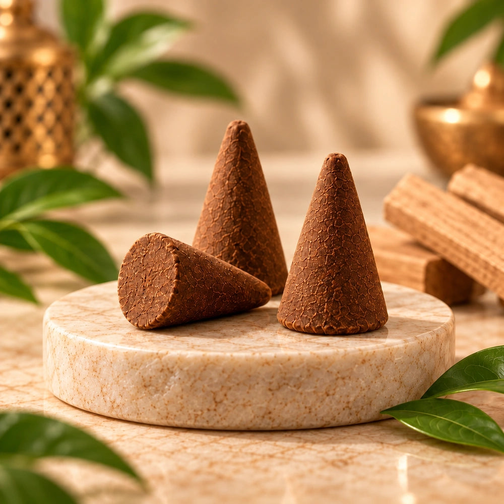 NiRAHA Sandalwood Dhoop Batti – 30 Cones Value Pack