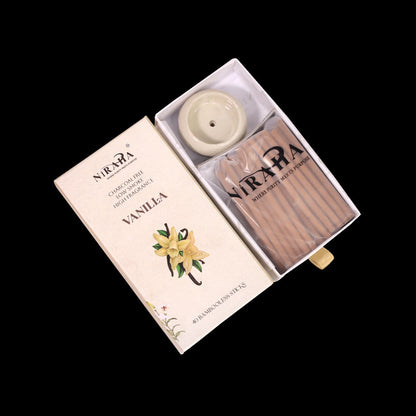 Niraha Vanilla Incense Sticks – Charcoal Free, Low Smoke (40 Bambooless Sticks)